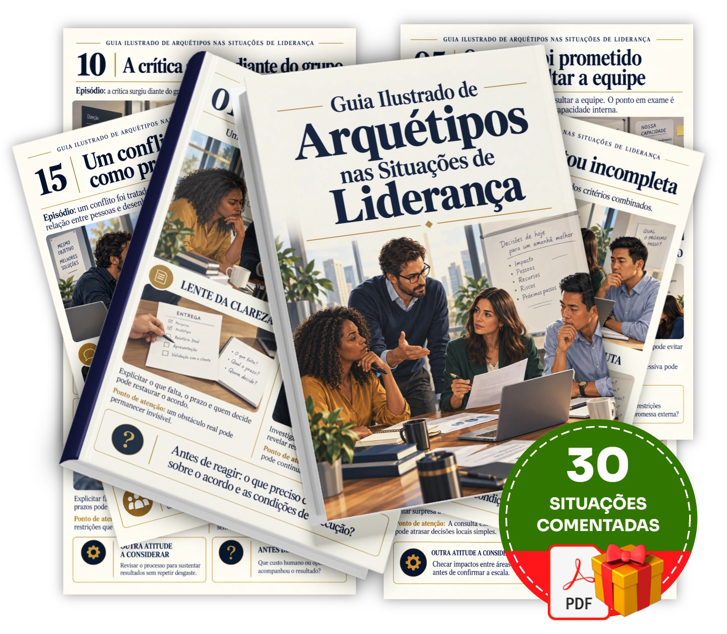 Guia Ilustrado de Arquétipos nas Situações de Liderança